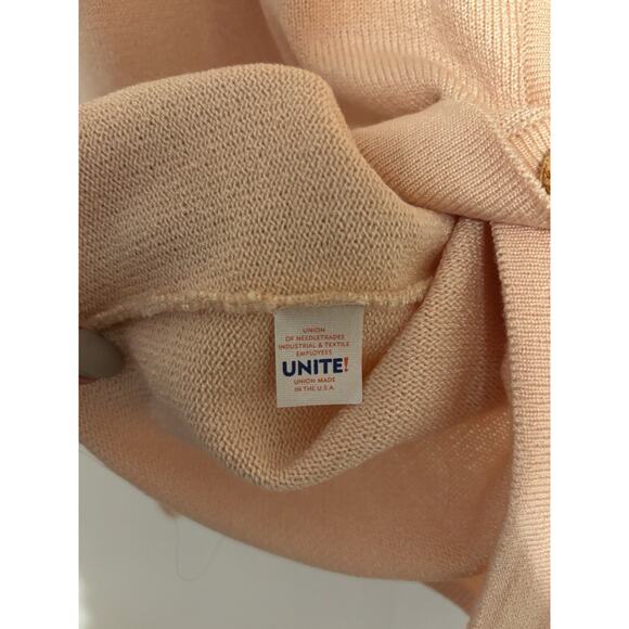 Vintage Dress 14 Pink Gold Buttons Midi Short Sleeve Evening Formal Stretch - Picture 8 of 9